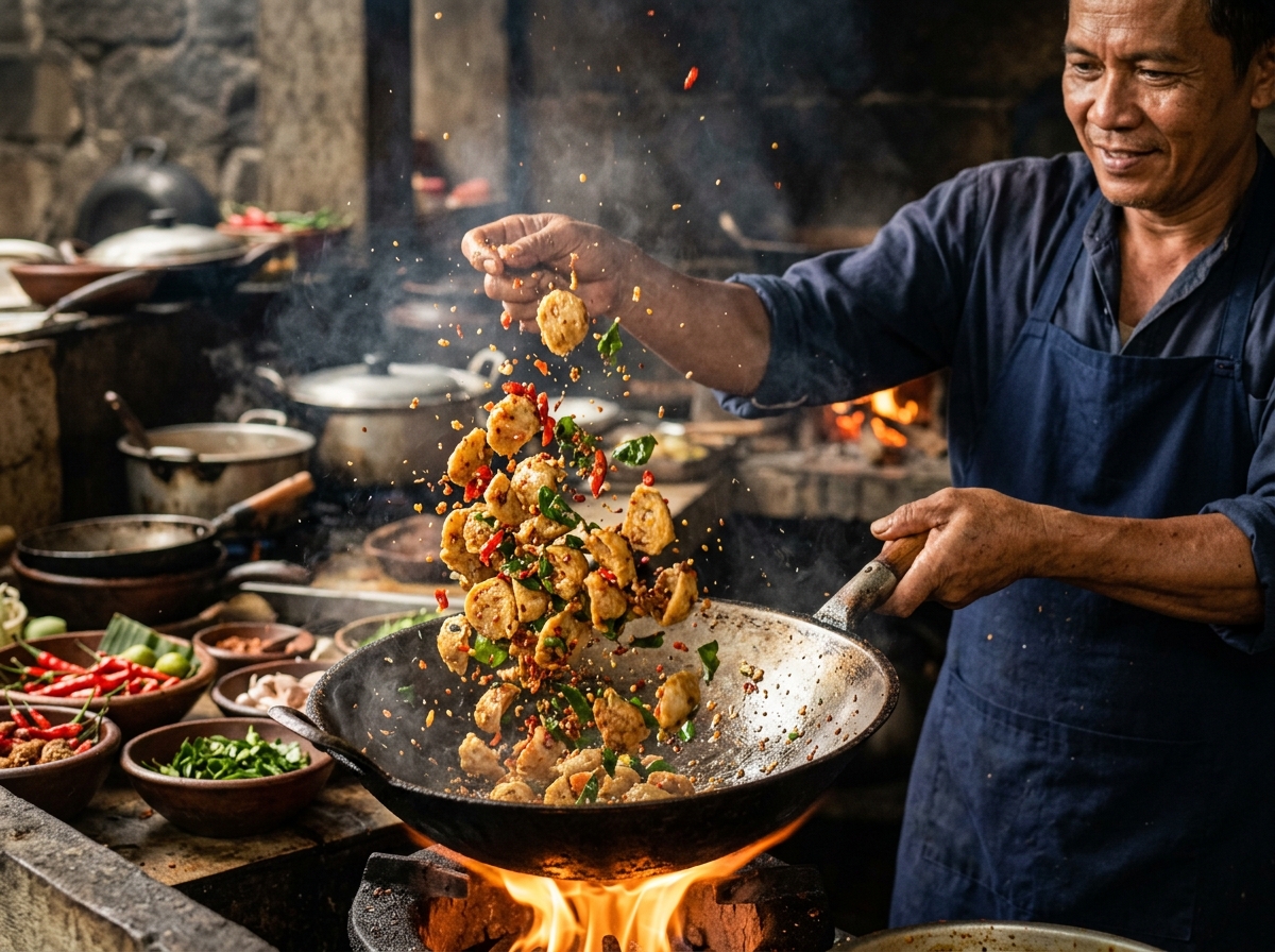 Proses Menggoreng Basreng Tradisional